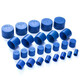 Sailotou customized stainless steel pipe mouth plastic protective sleeve corrosion-resistant dust-proof thread cap blue rubber plug custom thread GT-25010 pcs