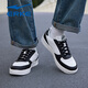 Hongxing Erke small white shoes men's shoes sports shoes new style leather waterproof casual skateboard shoes flat teenage shoes men microcrystal white/black 1477 41