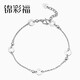 Jincaifu platinum bracelet women's fashion round acacia bracelet pt950 platinum gift for girlfriend platinum round acacia bracelet about 2.8