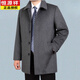 Hengyuanxiang (HYX) Autumn and Winter Middle-aged and Elderly Men's Jackets Dad's Wool Jacket Plus Velvet Thickened Coat Grandpa's Woolen Jacket High-end Medium and Long Gray (No Velvet) 7XL 210 Recommended 240-260Jin Jin is equal to 0.5 kg