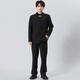 GOKU new Chinese style button suit suit for men Chinese style engagement wedding groom Chinese tunic dress Tang suit suit for men black suit + shirt + pants XL recommended weight 120-135 Jin Jin equals 0.5 kg