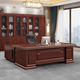 KESENGE boss desk executive desk new Chinese style executive desk executive manager desk office desk desk and chair combination single table + long auxiliary cabinet 1.8 meters