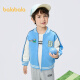 Balabala Boys Jacket 2024 New Vibrant Contrast Color Baseball Uniform Campus Style Spring Clothes [Same Style in Shopping Malls] Ocean Blue 80195120cm