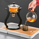 Jinpan Glass Automatic Tea Set Lazy Magnetic Kung Fu Teapot Tea Cup Tea Making Artifact Three-piece Set Light Luxury High-end Palace Lantern Magnetic Tea Set