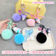Jinshimeng Genuine Sanrio Small Pom Pom Doll Keychain Cute Melody Kuromi Couple Best Friend Bag Pendant Genuine Sanrio Pom Pom Doll-Purple Kuromi