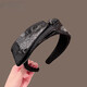 Keegfeg Korean luxury luxury high-end hair hoop women's 2025 new pressed wide-brimmed ethnic style retro light luxury headband bow headband