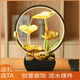 Feng shui rotating water ornaments to generate wealth and circulating water creative lotus pond moonlight living room office study opening gift lotus pond moonlight # 011 upgraded version