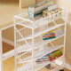 Jungle movable tableside storage small bookshelf classroom desk student books wheeled storage rack bookshelf five-layer white
