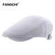 Fangchi summer forward hat front and back wearable beret mesh newsboy hat trendy beret painter hat BLM-590 white adjustable