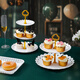 Lingyunhe Dessert Table Display Stand Afternoon Tea Dessert Stand Tea Break Setup Dessert Tray Cake Tray Cold Dinner Set Plastic Eight-piece Set European Dessert Table Set 1 Set