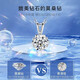 Fakaman platinum necklace for women pt950 platinum one carat moissanite necklace birthday gift platinum box chain + one carat moissanite pendant