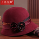 Shanghai Story pure wool hat women's autumn and winter warm woolen hat retro fragrant cloud yarn peony fisherman hat New Year's gift