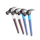 Huili is suitable for wooden wells, square claw hammer, insulated handle, high carbon steel woodworking hammer, multi-purpose nail hammer, life-saving aluminum tube, blue handle hammer head, 8 two round head, curved tail