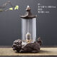 American and foreign new Chinese Zen backflow incense burner, glass cover, windproof, indoor household ornaments, sandalwood, agarwood, smoke, lotus base - praying to the great sage 60 pieces mixed floral fragrance R