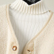She pool thickened vest 2025 autumn new women's loose V-neck single-breasted plush warm vest