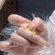 BZK gold fugitive princess bow earrings for girls 999 pure gold 2025 spring and summer new pure gold earrings 0.01g star earrings