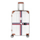 
Pangdonglai quality suitcase strap fixed belt cross packing with snap-on customs lock travel lever red white blue cross