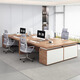Yusong Boss Office Desk and Chair Combination President Desk Manager Desk Supervisor Desk Simple Modern Office Furniture Executive Desk Set 1.4 Meter Boss Desk