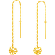 Saturday Fu Hollow Love Gold Earrings Women's Gold Birthday Gift Price A0913530 A pair of about 0.91g