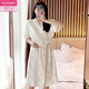 
Victorian style (VEDORYGEDIAO) nightgown for women summer pure cotton short-sleeved bathrobe Japanese thin Yugui dog pajamas Japanese mid-length 653 L