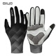 GIYO wind-breaking cycling gloves autumn and winter warm road mountain bike fleece full-finger men's outdoor equipment women S-09-black gray (5-20 C) M