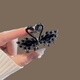 Zhuo Keke Black Swan Sparkling Diamond Medium Size Clip Women's Exquisite Hairpin Half-Pieced Shark Clip on the Back of the Head Temperament Hair Clip Headwear Black Temperament Medium Size Swan Clip
