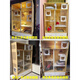 Cat cage with integrated toilet, suitable for large and small kittens, villa indoor household cat house with integrated toilet, solid wood cat, length 90, width 60, height 150cm, environmentally friendly and waterproof model, delivery to home, installation package