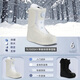 SUSIEBAY quick wear snowboard shoes for men and women with smooth flat pattern for beginners adult non-slip warm ski equipment ski boots white 40