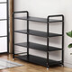 Anya shoe rack door multi-layer storage rack dormitory metal storage rack rental home multi-functional 4-layer black