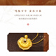 Mingzuan International 18K gold brushed Ruyi lock bag pendant women's au750 inlaid zircon necklace neckband as a birthday gift for girlfriend