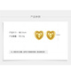Changcai 24k gold earrings small love 999 pure gold sweetheart earrings gold earrings imitation gold color Valentine's Day gift new product