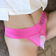 European and American deep V sexy tight-fitting men's sexy panties with jj set, passionate temptation, egg-filled bullet separation thong, women's model, rose red