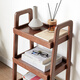 Genji Muyu solid wood sofa side cabinet living room floor-standing oak storage rack multi-layer storage rack study bookshelf 0.45m storage rack