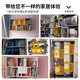 Yuzhan wall shelf wall hanging bookshelf new bedroom partition wall decoration living room TV background wall cabinet wall cabinet white frame pink color matching 120*20*65