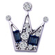 Timo Crown Collar Nadel Herrenbrosche Accessoires Anzug Kristall Brosche Zhang Songwen gleiche Kragen Nadel Hemd Pin Summer Gun Black Crown Tinte Blue Diamond plus Ersatzknopf B00-307