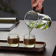 Yipot tea brewing tea cup tea water separation crescent cup filter glass high temperature resistant office teapot one person with one cup and one pot