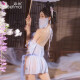 2024年新款情趣内衣女极污度诱惑性感透视激情免脱夫妻房事刺激制 镂空绑带露背激情战袍6624灰