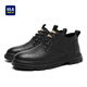 Heilan House HLA men's all-match casual shoes fashionable leather thick-soled work shoes for men L011 black (increased style) 41
