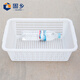 Guxiang thickened (vegetable washing basket) vegetable color plastic basket distribution frame rectangular turnover frame large storage basket white No. 5 basket 406*312*118mm 2 pieces