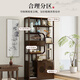Sizhuge new Chinese style living room floor-standing ancient shelf Duobaoge tea tea room storage rack tea cabinet tea set display shelf combination style-3 piece set