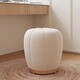 Titian cream style makeup stool home light luxury high-end dressing table chair girls' bedroom cloakroom pumpkin small round stool off-white pumpkin stool-gold circle fixed style