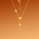 Saturday Blessing Yellow 18K Gold Necklace Color Gold Butterfly Necklace Girl Birthday Gift C0614463 40+5cm