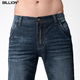 
BILLION pure cotton straight jeans men's autumn and winter thick style fit mid-waist fashion trendy retro casual pants 13067 dark blue thick style 34