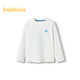 Balabala children's clothing children's long-sleeved t-shirt boys and girls 2025 spring round neck comfortable long-sleeved top 208125100201