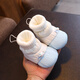 G.duck Schuhe und Socken für Babys und Kinder, 6 bis 12 Monate, rutschfeste Schuhe mit weichen Sohlen, 9 Baumwollschuhe für männliche und weibliche Babys von 0–1 Jahren, warm und samtig, beige, Welpen-Winterstil, plus Samt, S-Größe, geeignet für 0–6 Monate