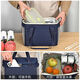 Insulated bag portable insulated bag 8 hours aluminum foil thickened large student lunch box bag office worker waterproof navy blue small thickened insulated model