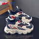 Warrior boys' sports shoes winter velvet warm children's cotton shoes medium and large children's running shoes WZ-C072L dark blue/m 35