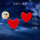 IL&CO Youke 18K gold small red heart necklace women's love set clavicle chain for girlfriend's birthday and Valentine's Day gift small red heart necklace