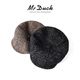 Mr DUCK high-end wool herringbone pattern newsboy hat winter men's old money style octagonal painter hat retro fashion hat lava charcoal gray (newsboy hat)-MW461175 M (55-57cm)