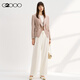 G2000 Machine washable G2000 women's SS24 mall new soft and comfortable double-breasted versatile casual suit two-color twill-orange casual suit 24 inches S /34